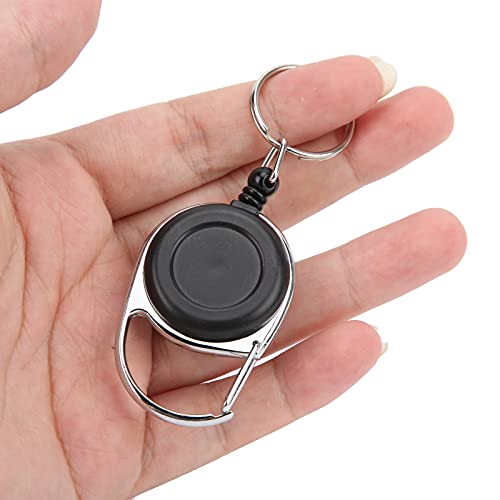 Fly Fishing Retractor, Retractable Steel Wire Tool Clip with Quick Release Carabiner, 65cm Length for Fishing Vest Jacket Backpack Anglers Gear Accessories