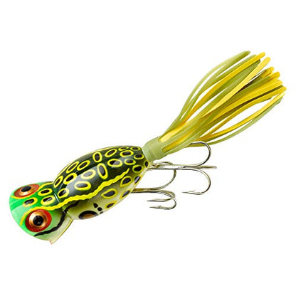 Arbogast Hula Popper Topwater Bass Fishing Lure - color: Bull Frog, size: 2 1/4", 5/8 oz