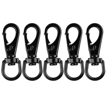 Stainless Steel Swivel Eye Snap Hook, 5 Pack (2.7 Inch) Heavy Duty Flag Clips for Flagpole Rope, Diving Clips Spring Hooks for Bird Feeders, Pet Chains, Dog Tie-Out Cable, Keychains
