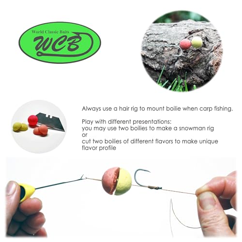 WCB Carp Baits High Protein Boilies 20 mm 1 lb Bag - Carp Bait - Ideal for Carp Fishing - style: Flavor: Carp Candy