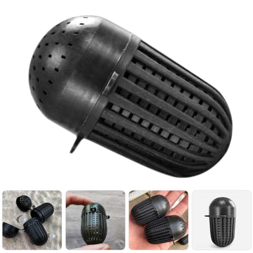 Yardwe EEL Bait Cage 20Pcs Plastic Fishing Bait Holder for Shrimp EEL Worms - Portable Durable Trap for Outdoor Fishing 2.24X1.29X1.29 Inch