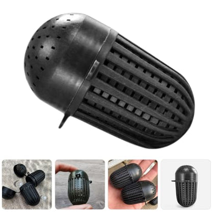 Yardwe EEL Bait Cage 20Pcs Plastic Fishing Bait Holder for Shrimp EEL Worms - Portable Durable Trap for Outdoor Fishing 2.24X1.29X1.29 Inch