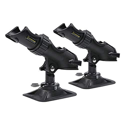 HITORHIKE Fishing Rod Holder Universal Fit Kit Allows for 360-degree Adjustment Kayak Fishing Boat Powerlock Rod Holder - style: Fishing Rod Holder X2+rib Mount X2