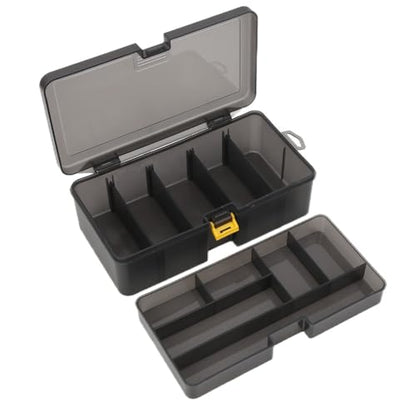 Fishing Tackle Box Water-proof Bait & Lure Organizer with Removable Dividers, Portable PP Plastic Storage for Fishing Accessories (21.5x12x6.7cm)‌