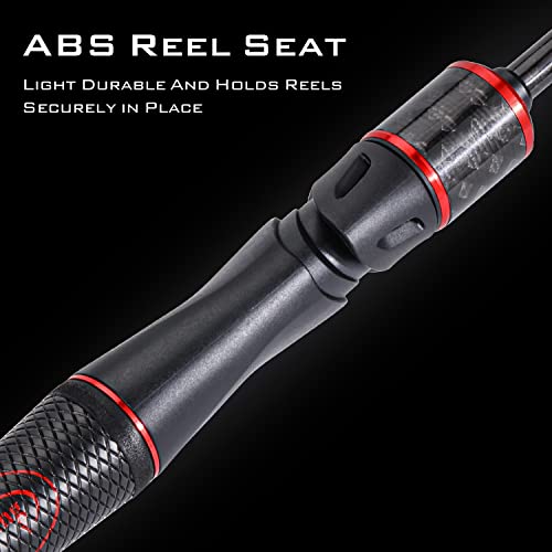 Sougayilang Fishing Rods, Spinning Rods and Casting Fishing Rods, with Full Carbon Fiber Handle, 24T Carbon Fiber 2PCS Fishing Pole for Long Casting Bass, Trout, Panfish - size: Spin-7'00''