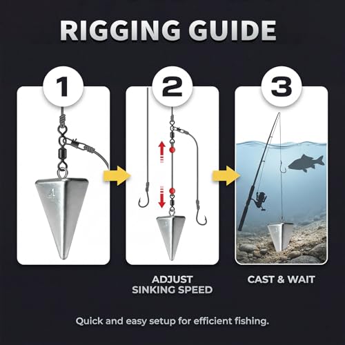 Pyramid Fishing Weights Sinkers Kits Triangle Ocean Saltwater Surf Fishing Gear Tackle Bullet Fishing Weights Sinker 2oz 3oz 4oz - color: 4Oz-6pcs