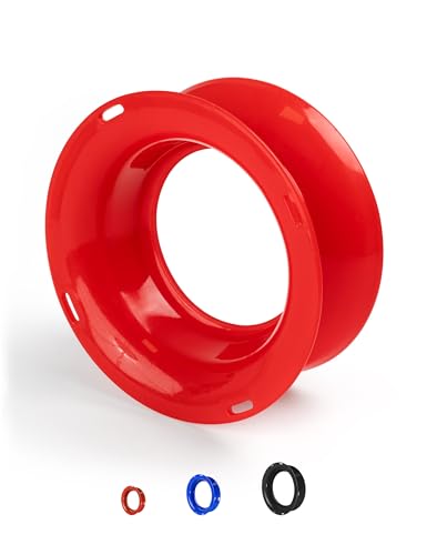 BLUEWING Fishing Yoyo Spool Cuban Hand Reel Yo-yo Spooler for Line and Leader Storage Fishing Coiling Plate - color: Red 5in
