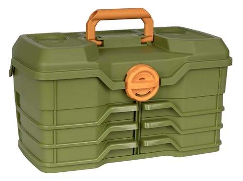 Flambeau Outdoors NextGen 6/0 Large Tackle Box, 6 Pivot Trays, 32 Compartments, Advanced Tackle Storage Organizer, Green - size: NextGen Tackle Box Only