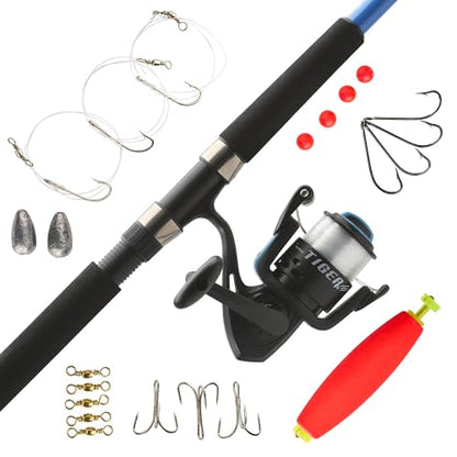 Shakespeare Spinning Reel and Fishing Rod Combo - color: Tiger Catfish Kit, size: 50 Size Reel - 9' - Medium Heavy - 2pc