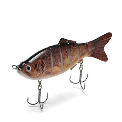 Large Multi Jointed Fishing Lures Bait,Big Giant Fishing Bass Lures,Crankbaits Swimbaits with Treble Hook - color: A8-7.87",4oz