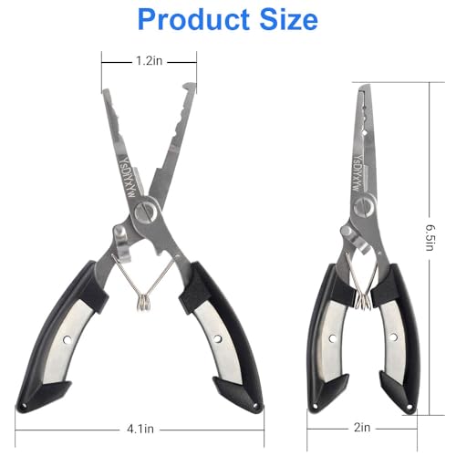 Fishing Pliers, 3rd Generation Multifunctional Stainless Steel Fish Pliers Hook Remover Tools with Lanyard, Suitable for Saltwater and Freshwater