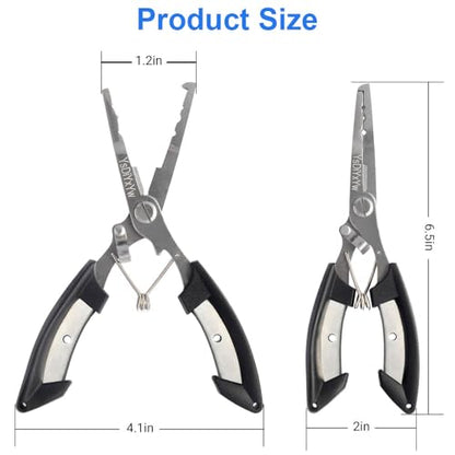Fishing Pliers, 3rd Generation Multifunctional Stainless Steel Fish Pliers Hook Remover Tools with Lanyard, Suitable for Saltwater and Freshwater