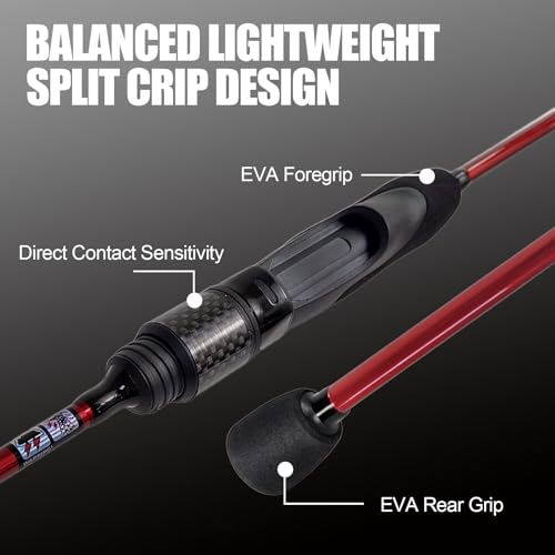 Eupheng Aerospin Ultralight Spinning Rod and Reel Combo | Fast action 6ft travel setup; Fits 2/3/4/5/6lb; High modulus graphite; 9+1 BB 20lb drag reel with ceramic guides - style: 6'6'' Rod&reel