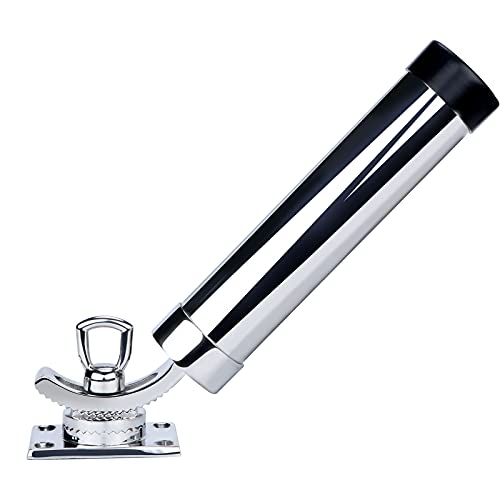 smartmarine 316 Stainless Steel Boat Fishing Rod Holder 360 Degree Rotation Outrigger Fishing Pole Support