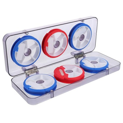 Fishing Line Spools Holder Box Round Silicone Main Line Boxes for Bass Trout Fly Fishing Tackle Random Color