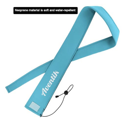Aventik Neoprene Fishing Rods Sleeve Puncture Resistant, Labeled Protective Sock for Spinning Casting Rods Snag Resistant Floating Cover Fits 6-9ft Spinning Casting Trolling Rods - color: Blue, size: 60inch, style: Spinning