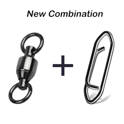 Snap Fishing Swivels Ball Bearing Swivel High Strength Fishing Swivels Saltwater Stainless Barrel Swivel for Freshwater - size: Size 2+M (55lb) 25 PCS