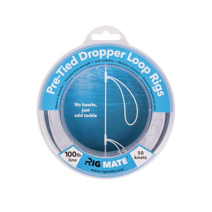 100 lb Pre-Tied Dropper Loop Rigs. Fishing Line Spool. Loops 18 Inches Apart with 5.5 Inch Loop Size. Perfect for Saltwater & Freshwater Fishing. Perfect for Snapper & Other Bottom Feeding Fish.