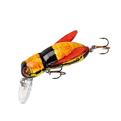 Rebel Lures Bumble Bug Topwater / Crankbait Fishing Lure, 1 1/2 Inch, 7/64 Ounce - color: Bumble Bee