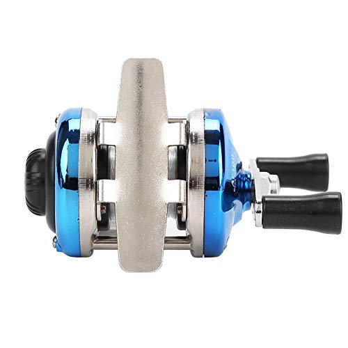 Ice Fishing Reel, Durable Metal Baitcasting Reel Blue Inline for Saltwater Freshwater Winter Anglers
