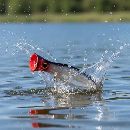 3Pcs Hard Topwater Popper Saltwater Fishing Lures Set,as Large Long Casting Poppers Lure for Bass Salmon Trout Walleye Redfish 38