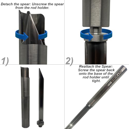 Hand Welded Surf Fishing Rod Holder Sand Spike – Marine Grade 316 Stainless Steel Beach Fishing Rod Holder, Portable Heavy Duty Ground Spike