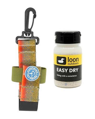 Loon Outdoors Easy Dry Powder Dry Fly Floatant with Kingfisher Dry Shake Holder - color: Brook Trout