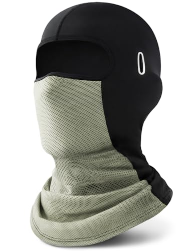 ROXUN Balaclava Moto Face Mask, Summer Cooling Ice Silk Mesh Sun Protection | Ice Silk Cooling, Breathable Mesh, UPF 50+, Helmet Friendly, Glasses Compatible, Versatile Use for Cycling Ski - color: Gray
