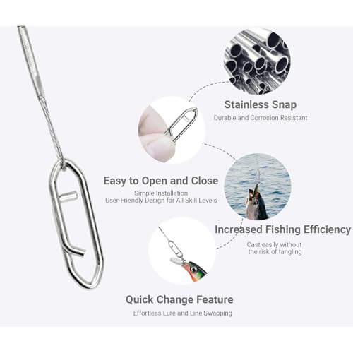 QISHUO Heavy Steel Fishing Leader Saltwater High Strength Wire Leader Line Bait Freshwater Fishing Leaders Stainless White Nickel - size: Size #2 (7.8in-30lb) 40pcs