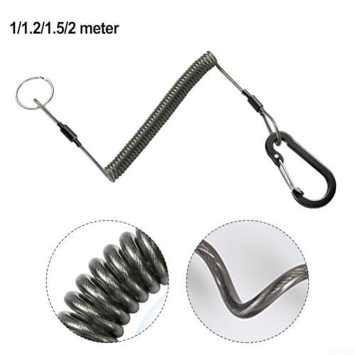 For Fishing Magnetic Release Clip and 1 5m Lanyard, Ideal for For Fishing Nets and Pliers, Enhanced Steel Wire Performance (1.5M)