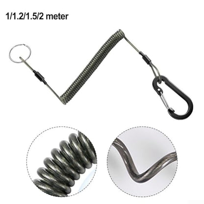 For Fishing Magnetic Release Clip and 1 5m Lanyard, Ideal for For Fishing Nets and Pliers, Enhanced Steel Wire Performance (1.5M)