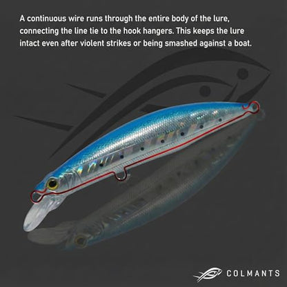 C-Strike Prime Action Jerkbait CS20 110mm and CS30 125mm - Suspending/Slow Sink Minnow Jerkbait Fishing Lure Fishing Lure - color: Leprechaun, size: 20g