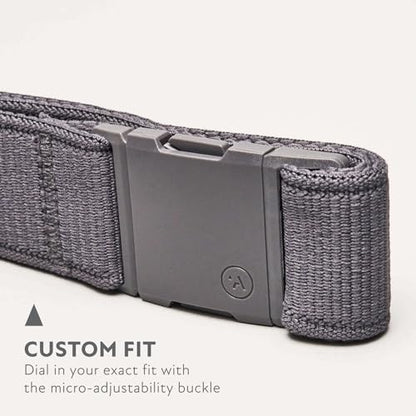 Arcade Belts A2 Unisex Adventure Belt: Heavy Duty Stretch, Metal Free Buckle - color: Atlas - Charcoal, size: Standard (Up to 40"); 1.5" Wide