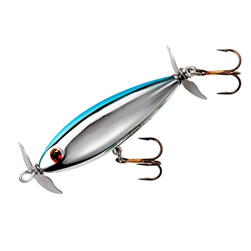 Cotton Cordell Crazy Shad Spinning Topwater Fishing Lure, 3 Inch, 3/8 Ounce - color: Chrome Blue Back