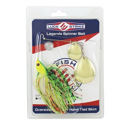 Jimmy Houston Legends Spinner Bait with Colorado Blades (1/2 Ounce Spinnerbait) 5/0 Hook - color: Fire Tiger