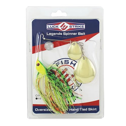 Jimmy Houston Legends Spinner Bait with Colorado Blades (1/2 Ounce Spinnerbait) 5/0 Hook - color: Fire Tiger