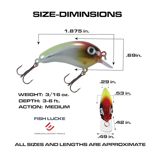 Crappie Magic Crankbait (2 Inch Crappie Lure) Made in the USA - color: Clown