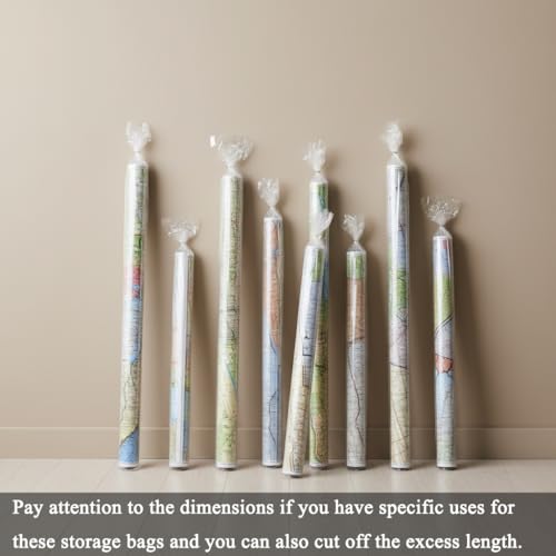20PCS 4.7" x 60" Extra Long Clear Plastic Sleeves for Posters and Banners | Heavy Duty, 2 Mil Thick, Flat Open, Long Tube Storage Bags for Packaging Blueprint, Fishing Rods & Large Narrow Items - color: 4.7" x 60"-20PCS
