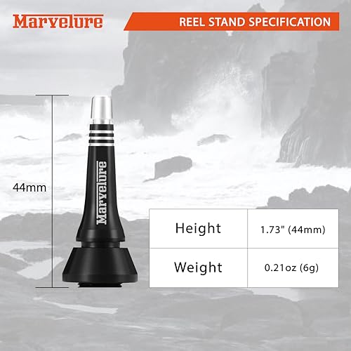 Reel Stand 1.7 inches (44 mm) Protect Reel from Rock Compatible for Shimano Stradic Stella Vanford, Daiwa Certate Exist - color: Silver Black