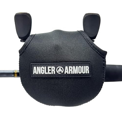 Angler Armour Baitcast Reel Cover | Baitcaster Sleeve | Fishing Reel Pouch | Low Profile Baitcasting Reel Protector | Neoprene Reel Case | 50 100 200 Series Baitcast Covers - color: Black