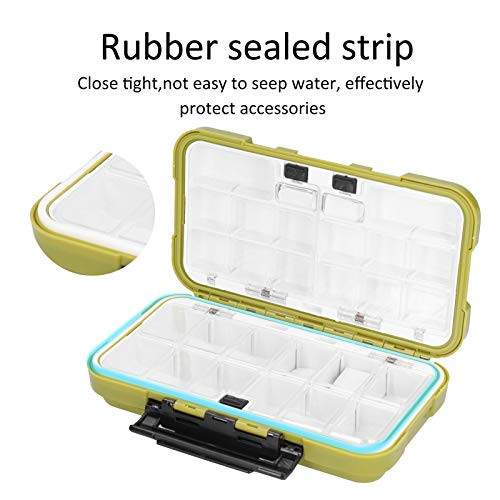 Fishing Lures Box, Waterproof Sealed Storage with Stainless Steel Hinge and Rubber Seal, Fishing Tackle Organizer, for Anglers Boating Lakes Rivers Saltwater Freshwater Trips