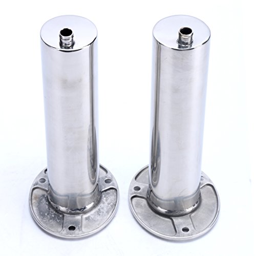 (Set of 2) Amarine-Made Heavy Duty Stainless Steel 316 Deluxe Rod Holders with Drain, Flush Mount Fishing Rod Pole Holders, 90 Degree