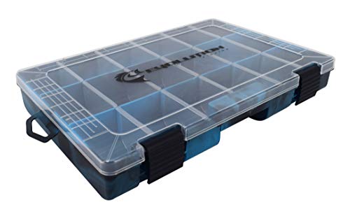 Evolution Outdoor 3600 Drift Series Fishing Tackle Tray – Colored Tackle Box Organizer with Removable Compartments, Clear Lid, 2 Latch Closure, Utility Box Storage - color: Blue, style: 4 pk