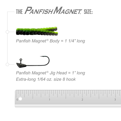 Trout Magnet 82 Piece Panfish Magnet Kit, with A Longer Shad Dart Hook, Includes 70 Split Tail Grub Bodies, 12 Black Size 8 Mustad Hooks, Catches All Types of Fish