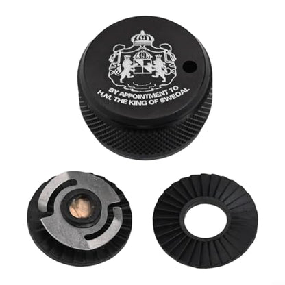 Fishing Reel Brake Knob, Spool Mechanical Brake Knob With Internal Sound Kit, Aluminum Alloy Replacement Parts With Gear Mechanical Spool For Abu Garcia 3/3.5/4 P5 Baitcasting Reel(black) - color: black