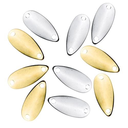 ABOOFAN 60pcs Fishing Lure Blades Metal Fishing Blades Angling Accessory for Attracting Various Fish