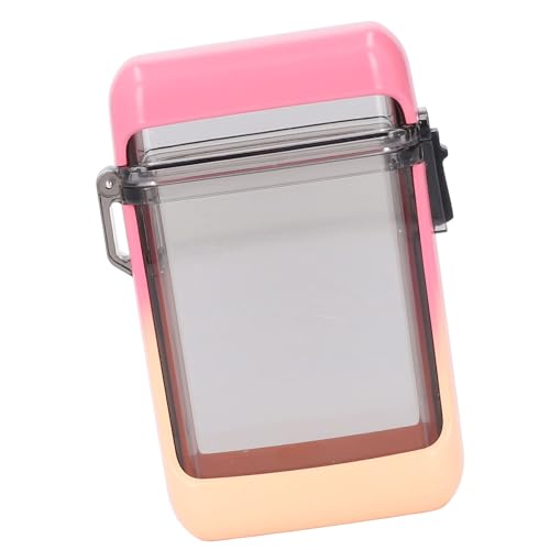 ID Card Badge Holder Case, Airtight Lid with Rubber Seal, Multifunctional Pocket Box for Swimming Rafting Canoeing Surfing Beach (Gradient Pink) - color: Gradient Pink