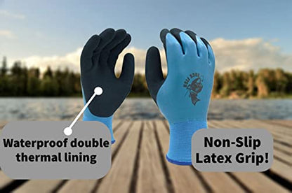 Cordova FP3988 Thermal Fishing Gloves, Two-Ply Thermal Lining, Fully Coated, Waterproof for Cold Weather, Salt & Fresh Water - style: 1-pack