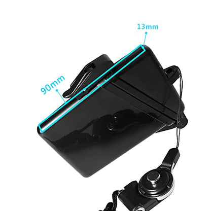 Sport Waterproof ID Card Badge Holder Case with Lanyard Cover Multiple Credit Cards, Registration, ins Card Heavy Duty Durable Locker Dry Box (Black,4pack) - color: Black,4pack
