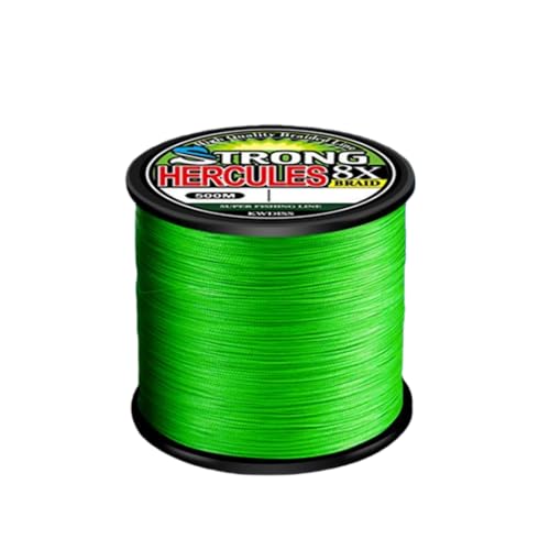 Premium 8-Strand PE Fishing Reel Line – 500m Green Super Strong Tensile Fishing Reel Line - size: 70lb